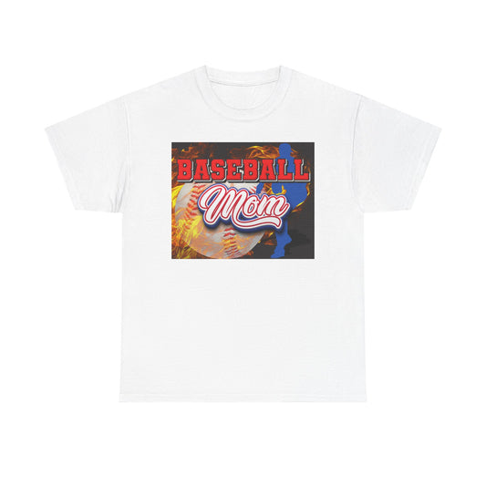 Baseball Mom T-Shirt — Graphic Baseball Mom Tee for Game Day