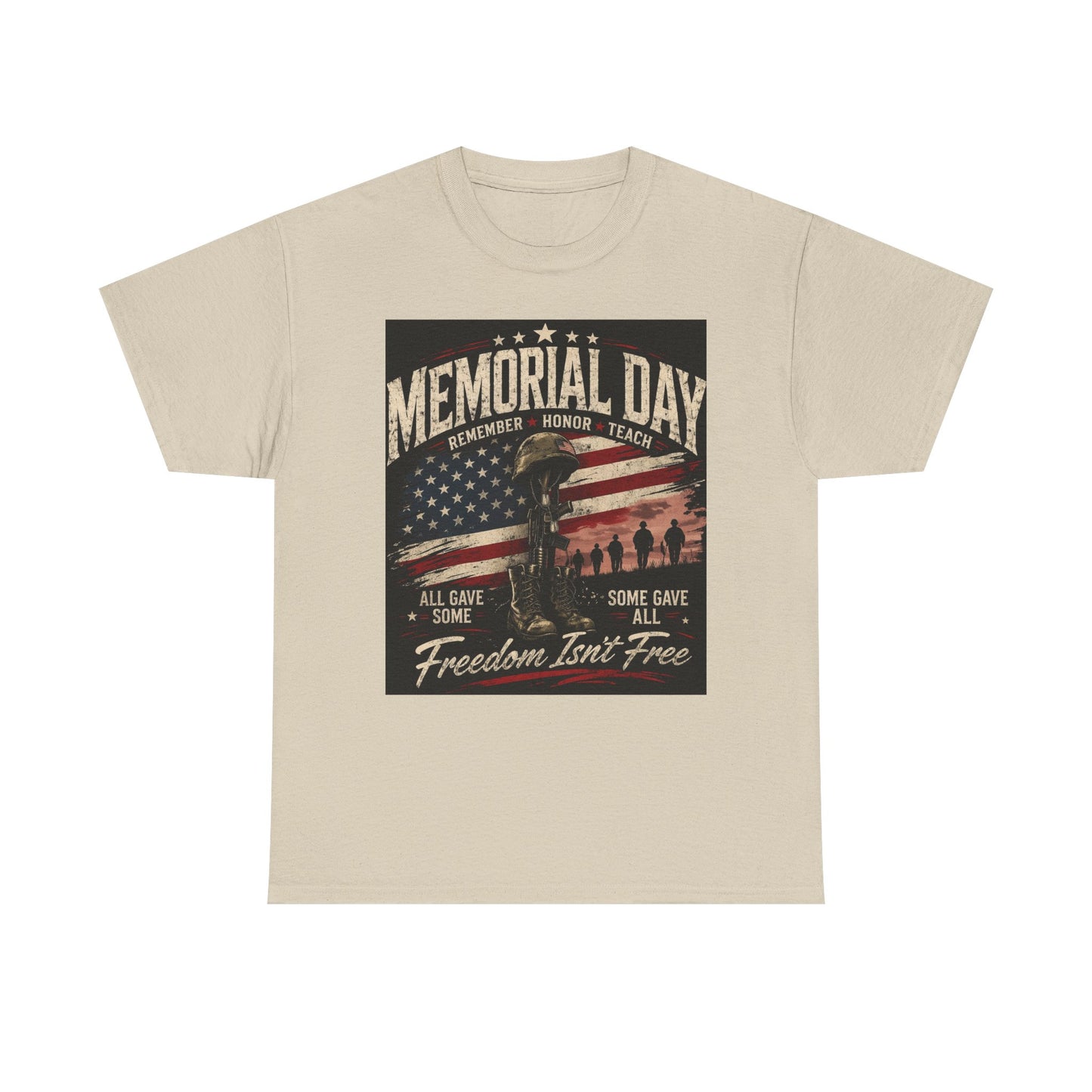 Memorial Day Shirt | Freedom Isn’t Free Tee | Patriotic Veteran Tribute Shirt | USA Flag Graphic Tee