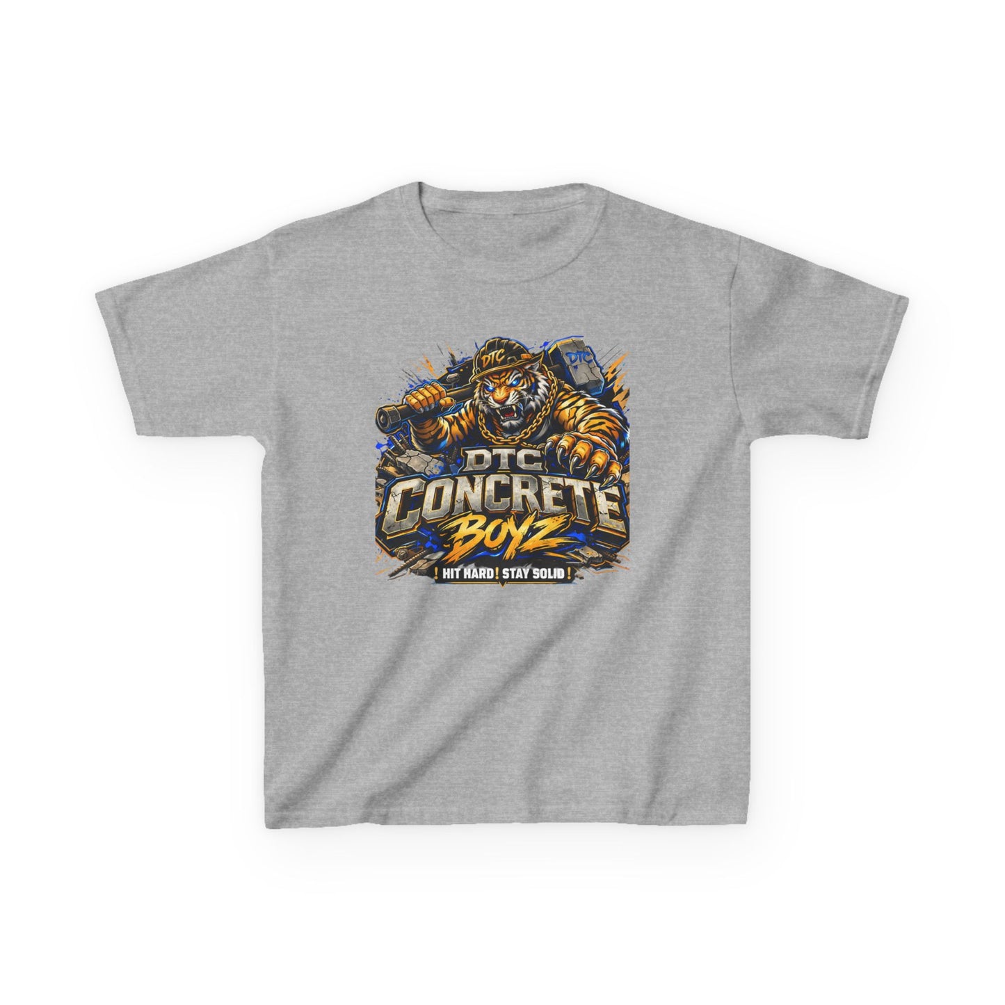 Kids Tee — DTC Concrete Boyz Graphic Shirt (Hit Hard, Stay Solid)