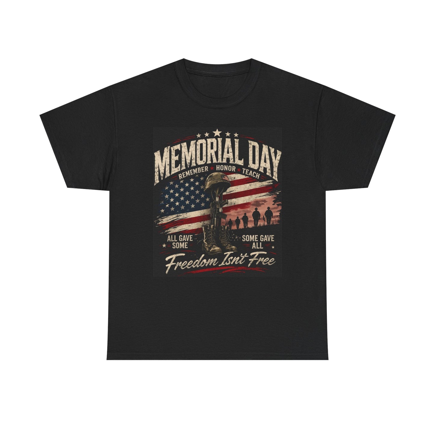 Memorial Day Shirt | Freedom Isn’t Free Tee | Patriotic Veteran Tribute Shirt | USA Flag Graphic Tee