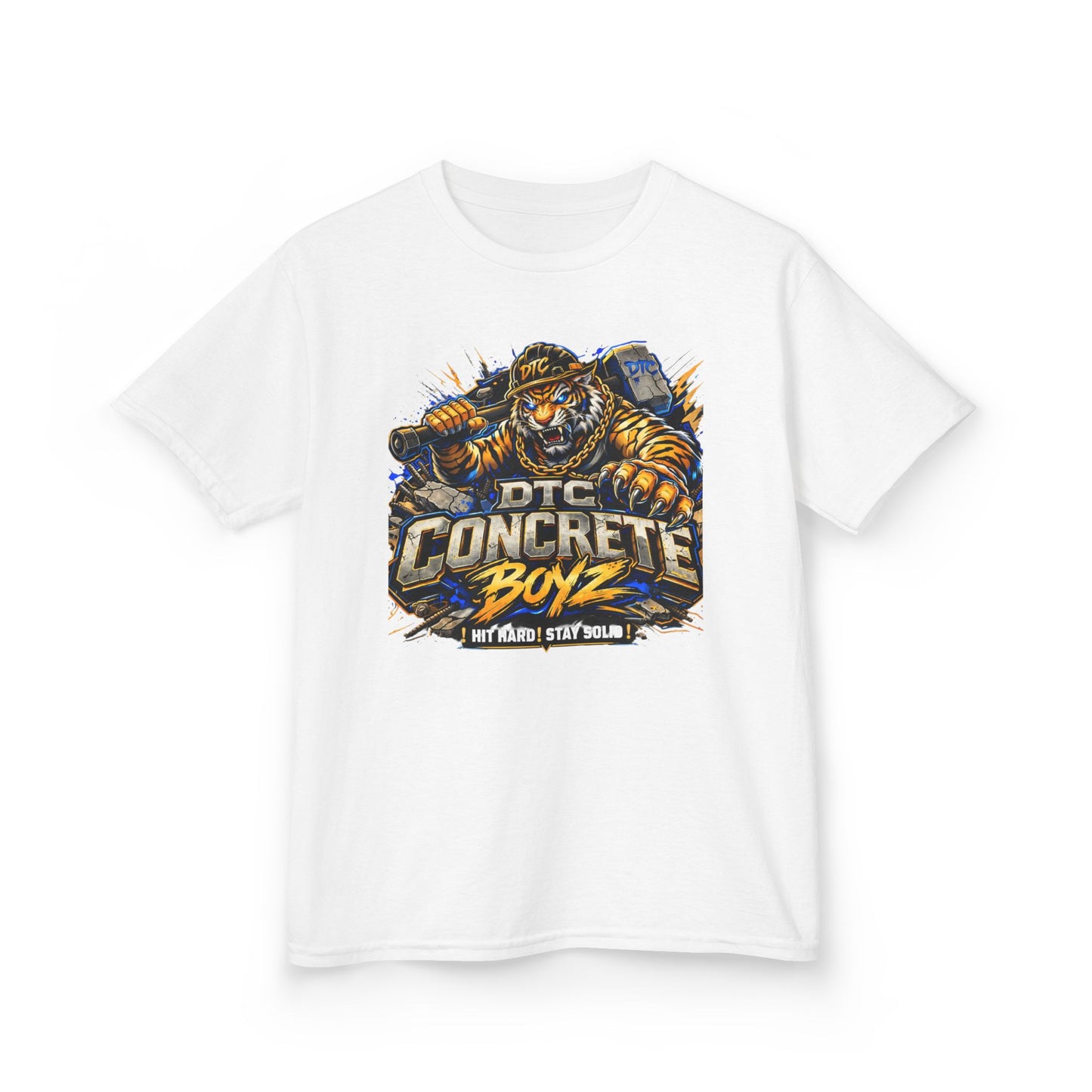 Kids Tee — DTC Concrete Boyz Graphic Shirt (Hit Hard, Stay Solid)