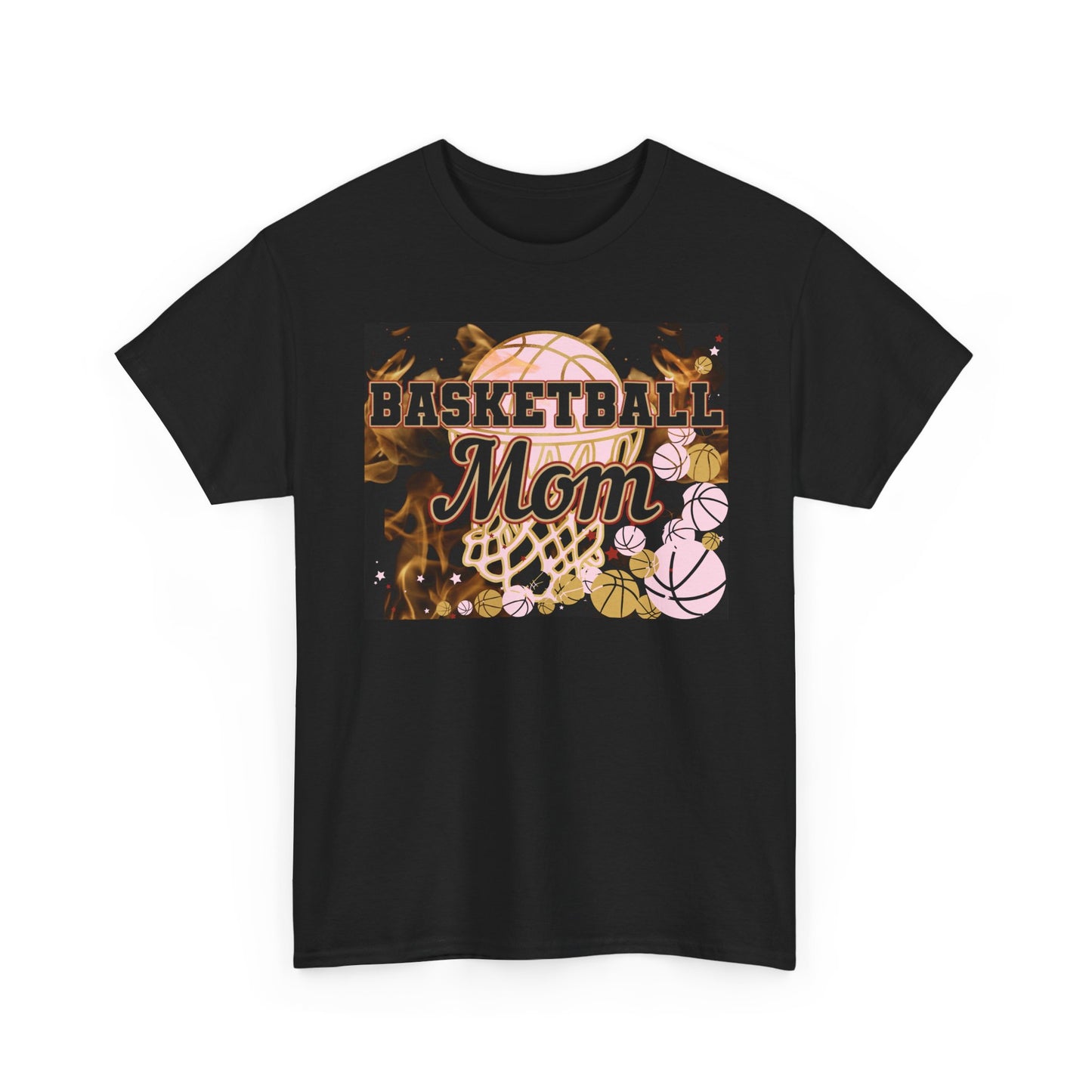 Basketball Mom T‑Shirt — Floral Hoop Mom Tee
