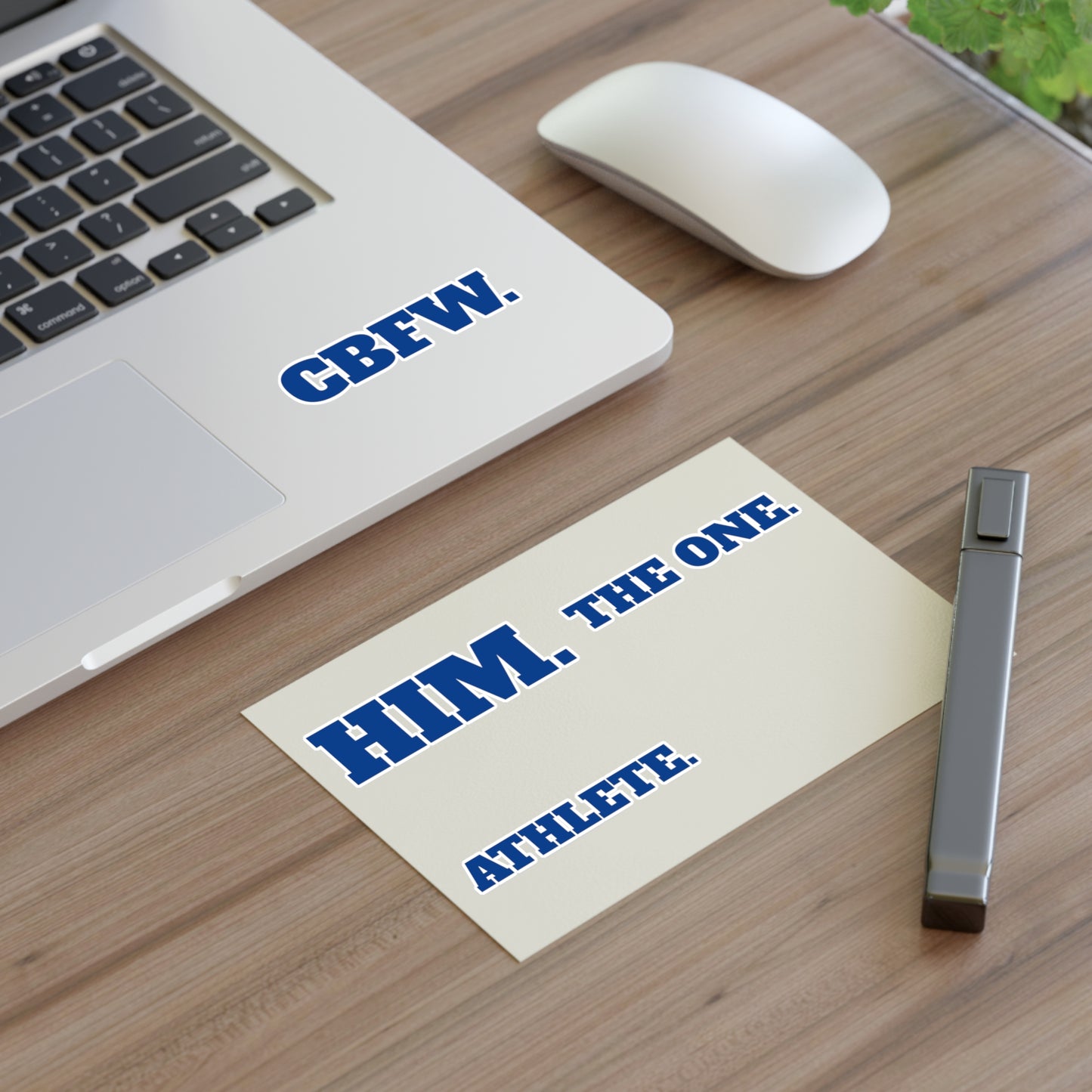 Motivational Sports Sticker Sheet — "HIM. THE ONE. ATHLETE. CBFW."