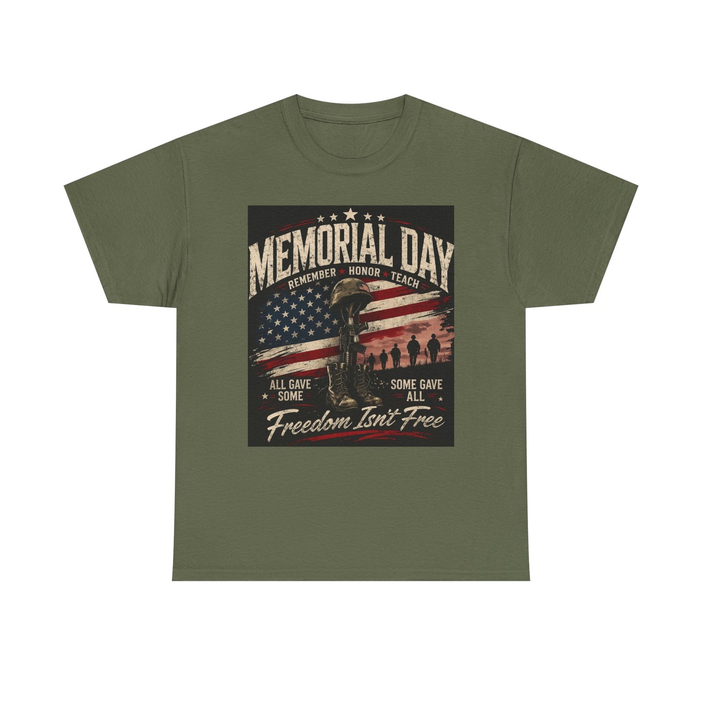 Memorial Day Shirt | Freedom Isn’t Free Tee | Patriotic Veteran Tribute Shirt | USA Flag Graphic Tee