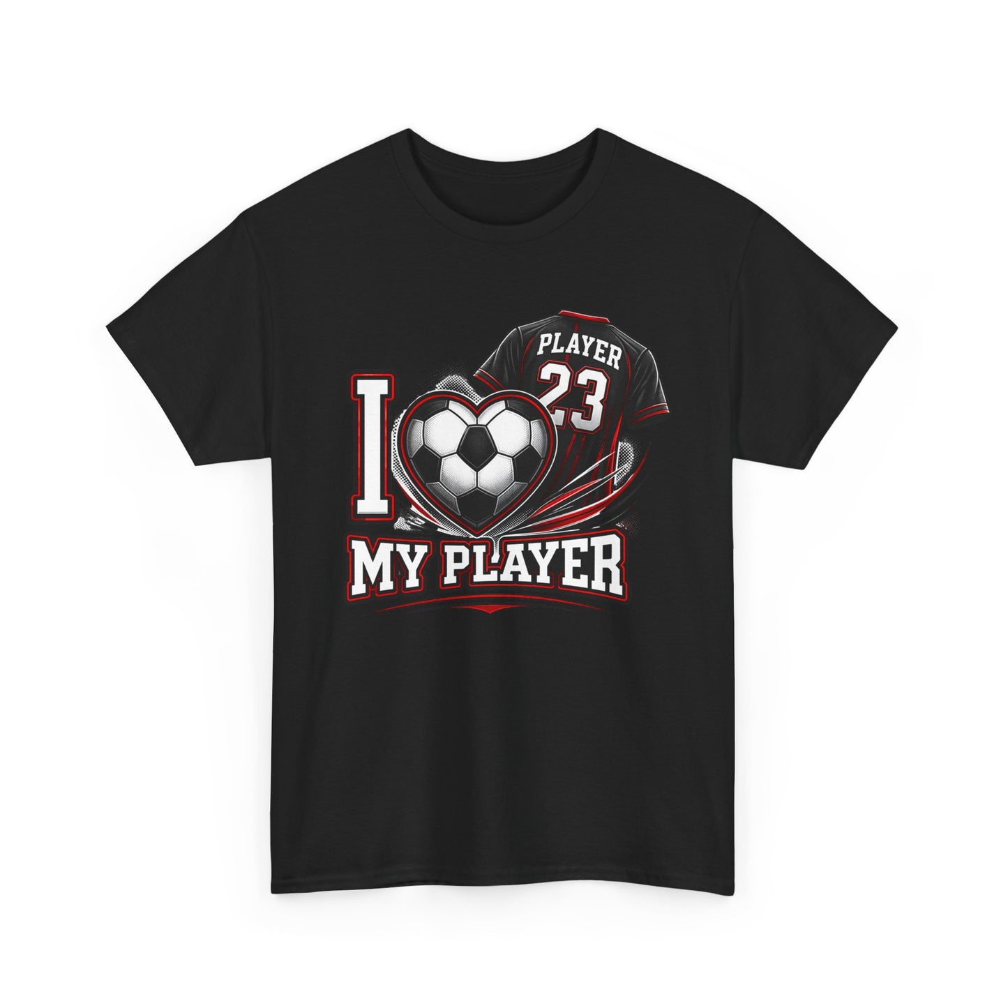 I Love My Player Soccer T-Shirt — Personalized Player Number 23 Fan Tee