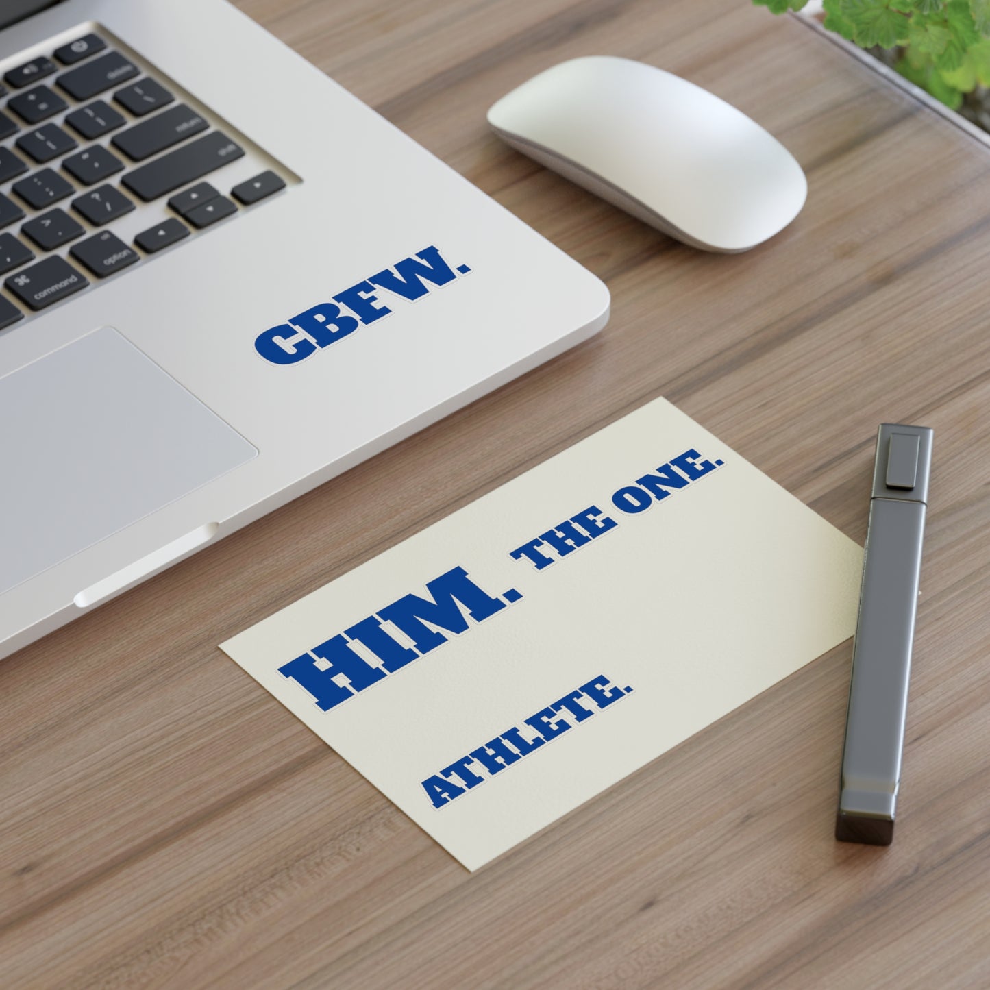 Motivational Sports Sticker Sheet — "HIM. THE ONE. ATHLETE. CBFW."