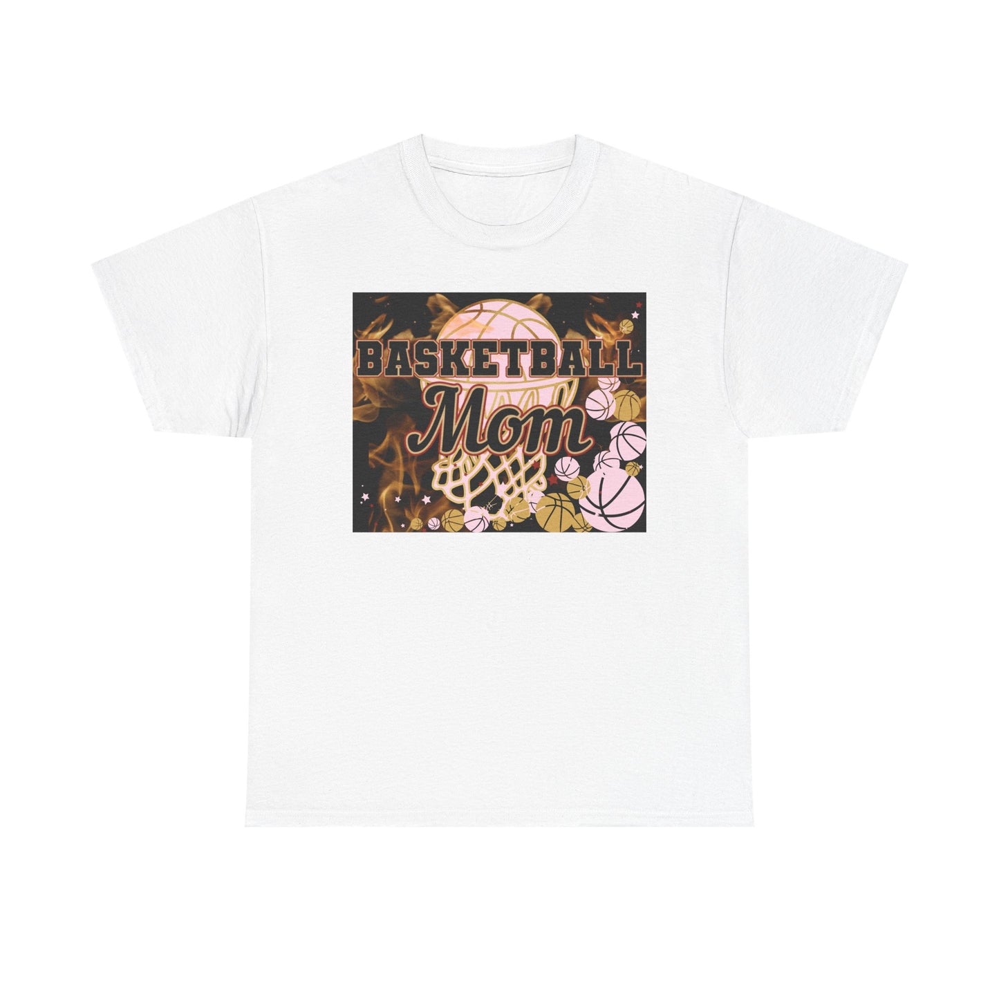 Basketball Mom T‑Shirt — Floral Hoop Mom Tee