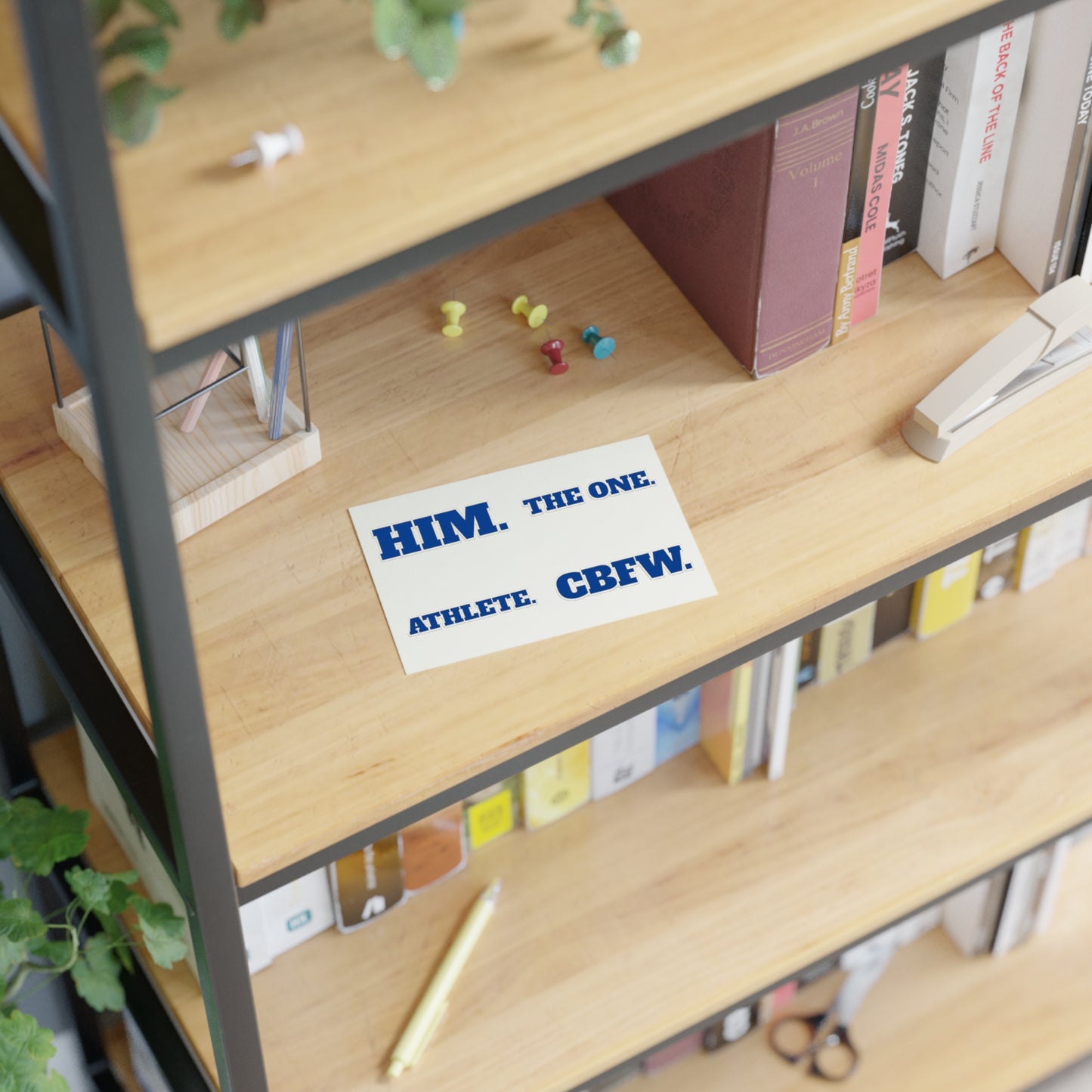 Motivational Sports Sticker Sheet — "HIM. THE ONE. ATHLETE. CBFW."