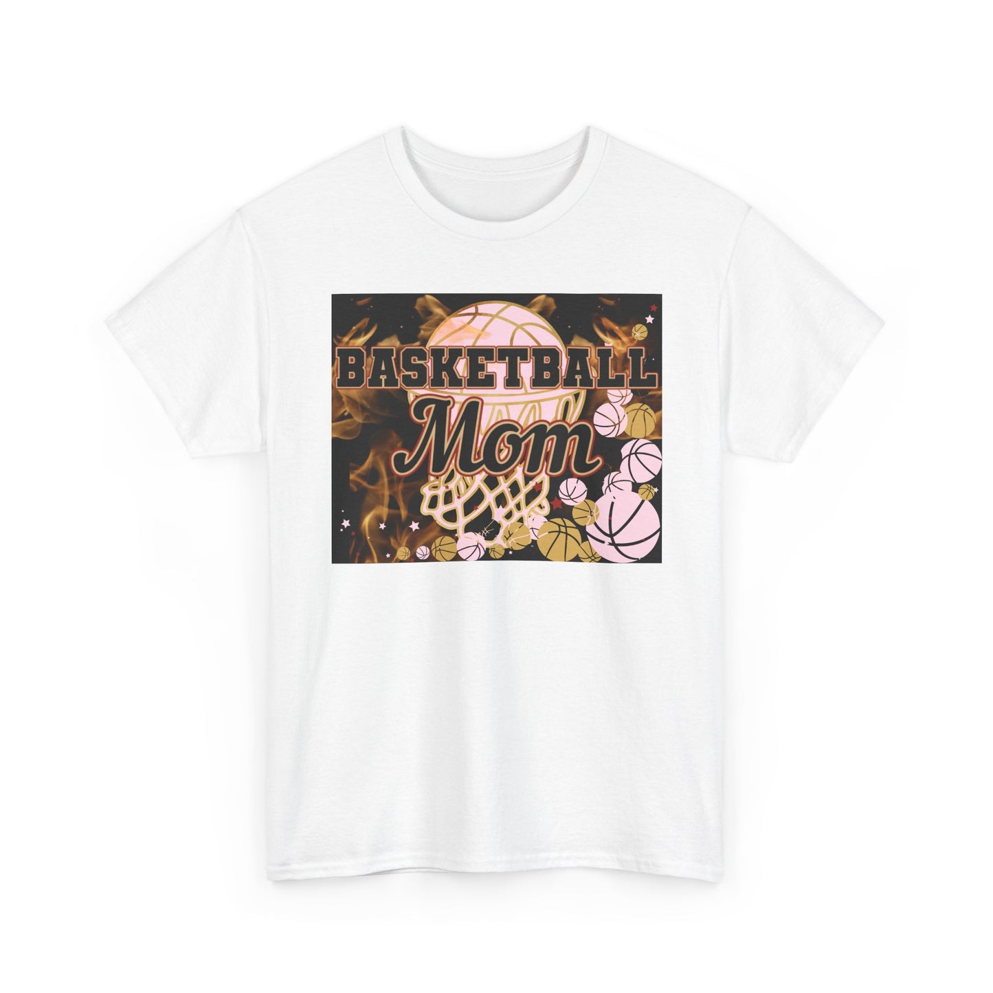 Basketball Mom T‑Shirt — Floral Hoop Mom Tee