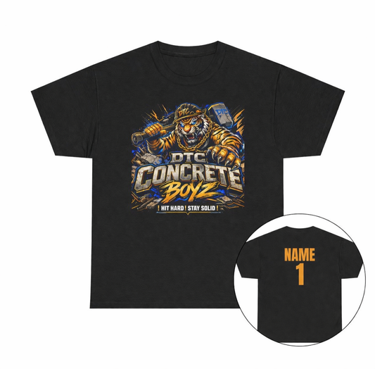 Adults Unisex Concrete Boyz Graphic Tee – Customizable Name & Number Shirt