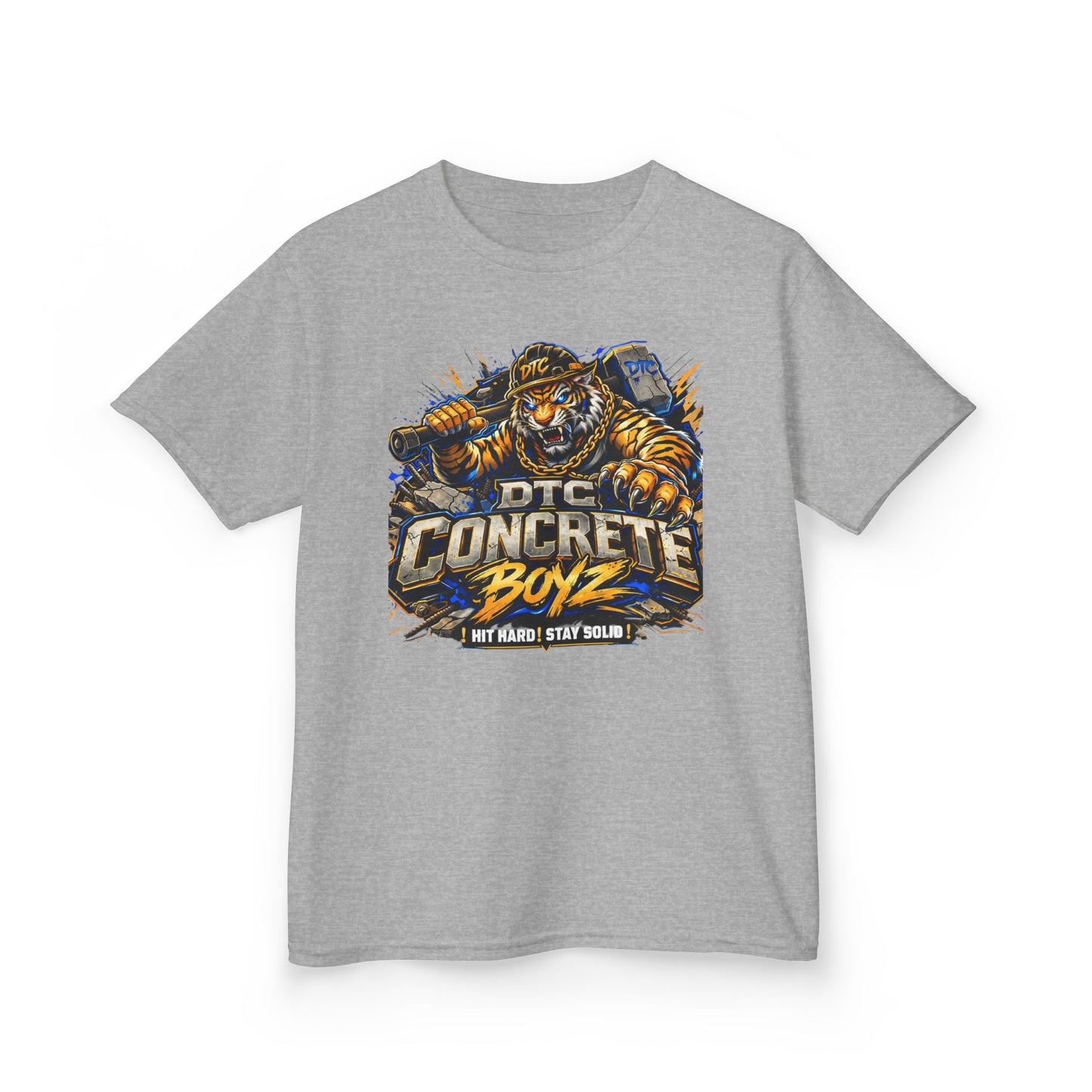 Kids Tee — DTC Concrete Boyz Graphic Shirt (Hit Hard, Stay Solid)