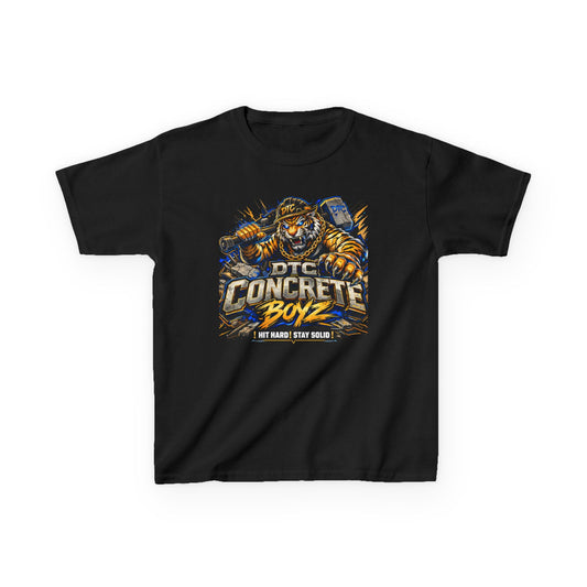 Kids Tee — DTC Concrete Boyz Graphic Shirt (Hit Hard, Stay Solid)