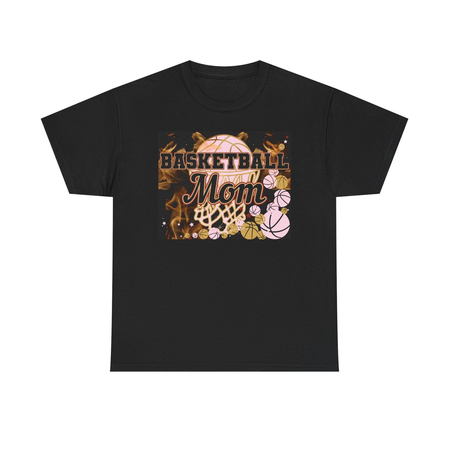 Basketball Mom T‑Shirt — Floral Hoop Mom Tee