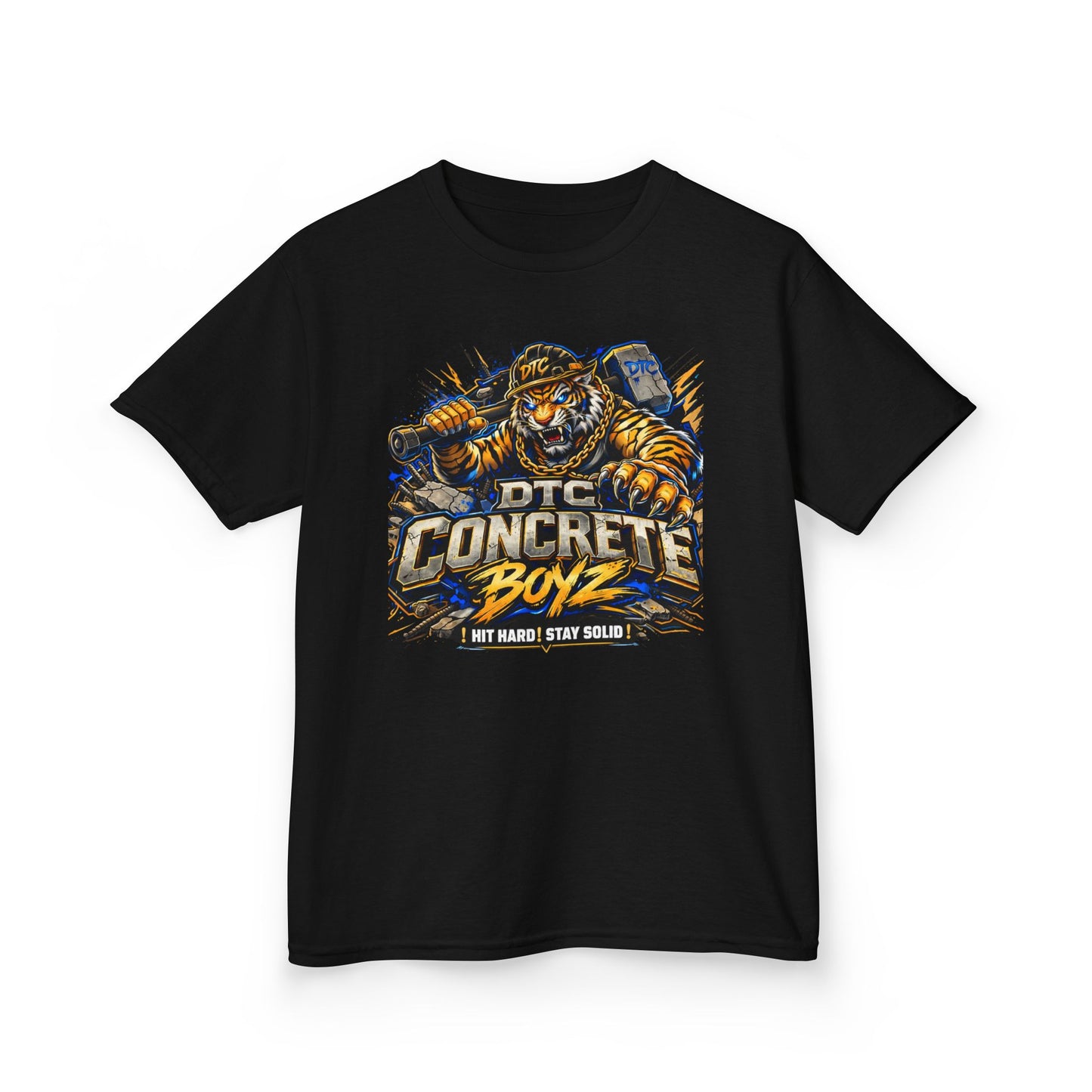 Kids Tee — DTC Concrete Boyz Graphic Shirt (Hit Hard, Stay Solid)