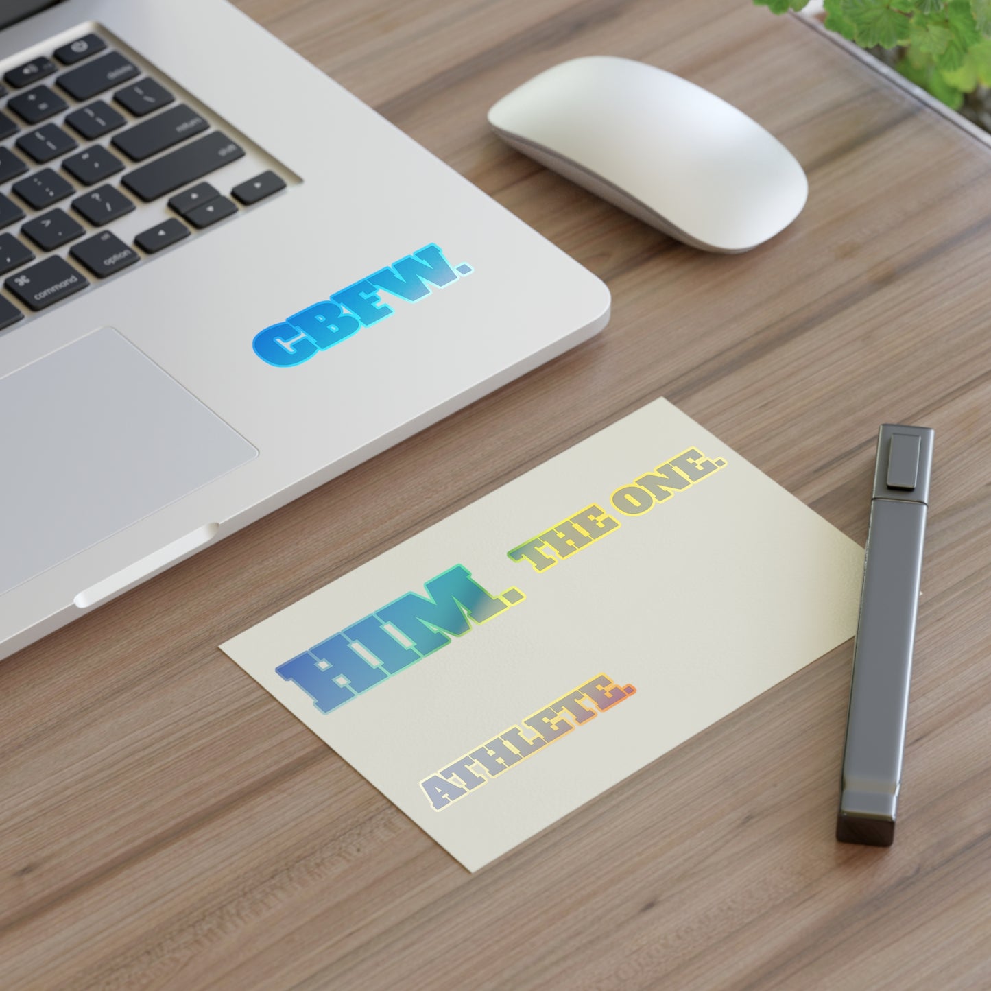 Motivational Sports Sticker Sheet — "HIM. THE ONE. ATHLETE. CBFW."