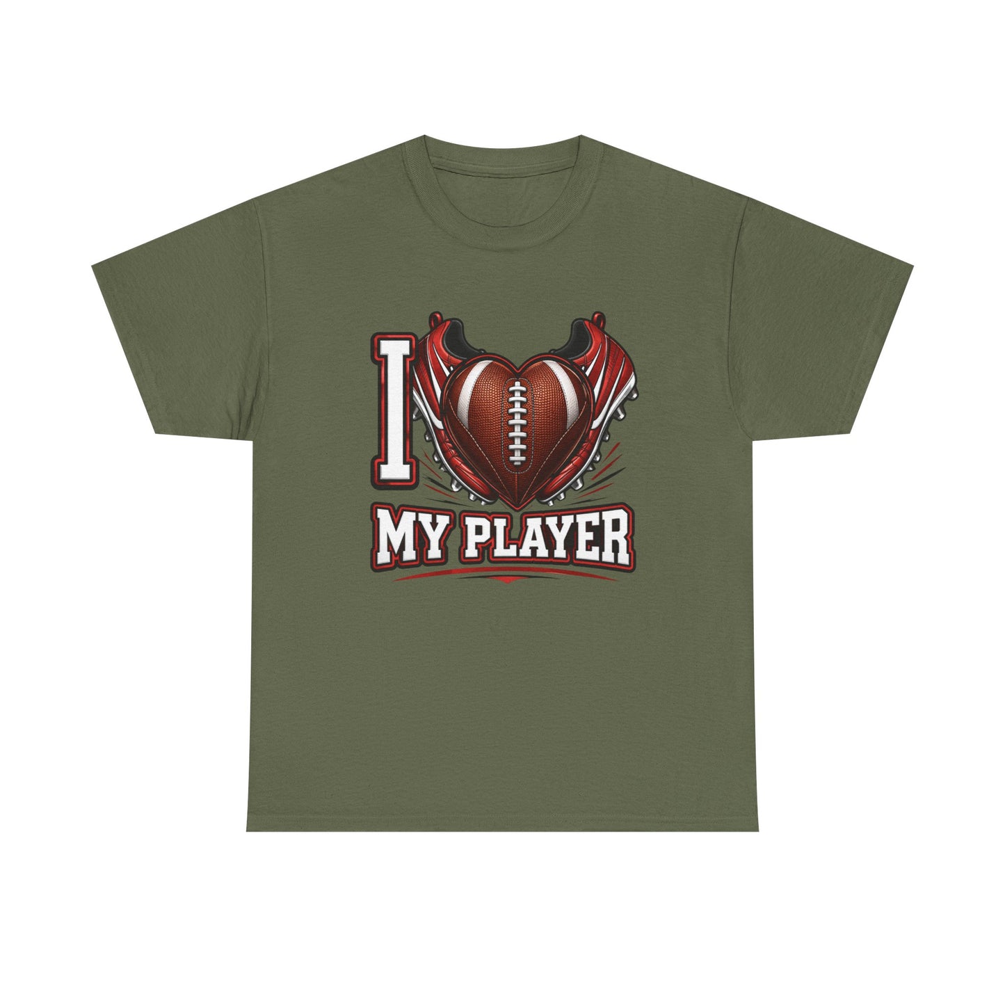 I Love My Player Football Tee — Personalized Back Name