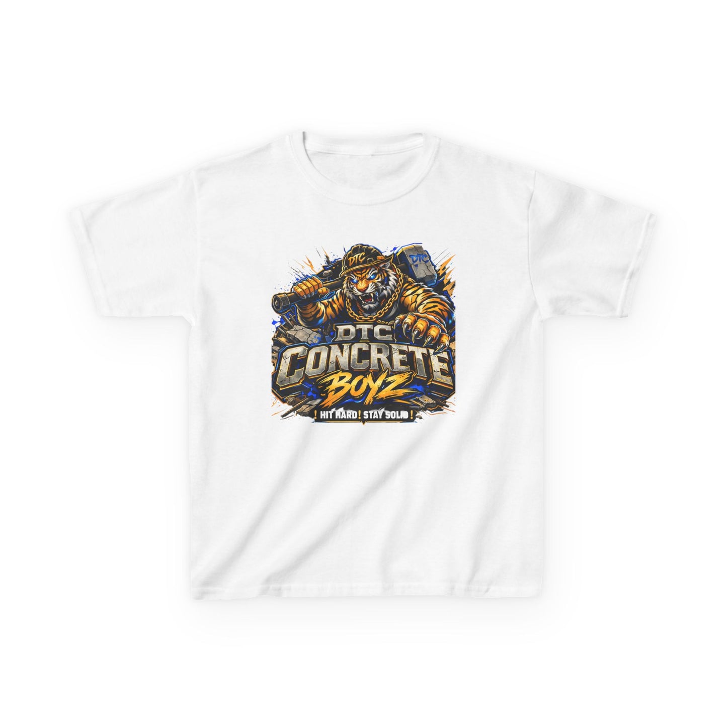 Kids Tee — DTC Concrete Boyz Graphic Shirt (Hit Hard, Stay Solid)